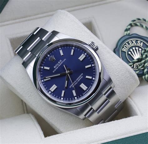 rolex perpetual blue face|rolex oyster perpetual blue price.